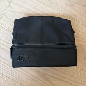 BEIS Black Men's Toiletry Dopp Kit with Dual Zippers